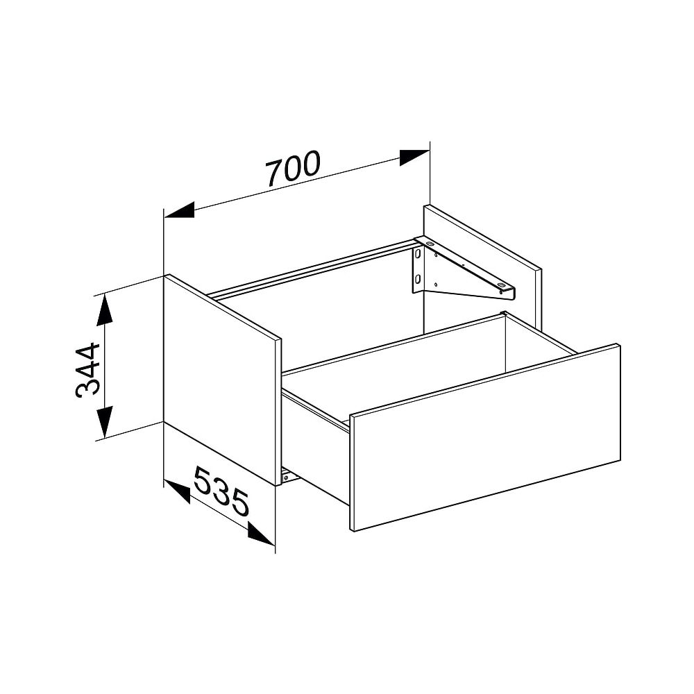 KEUCO Unterbauschrank Edition 400 31441, 1 Auszug, Eiche anthr./Eiche anthr.... KEUCO-31441860000 4017214539499 (Abb. 2)