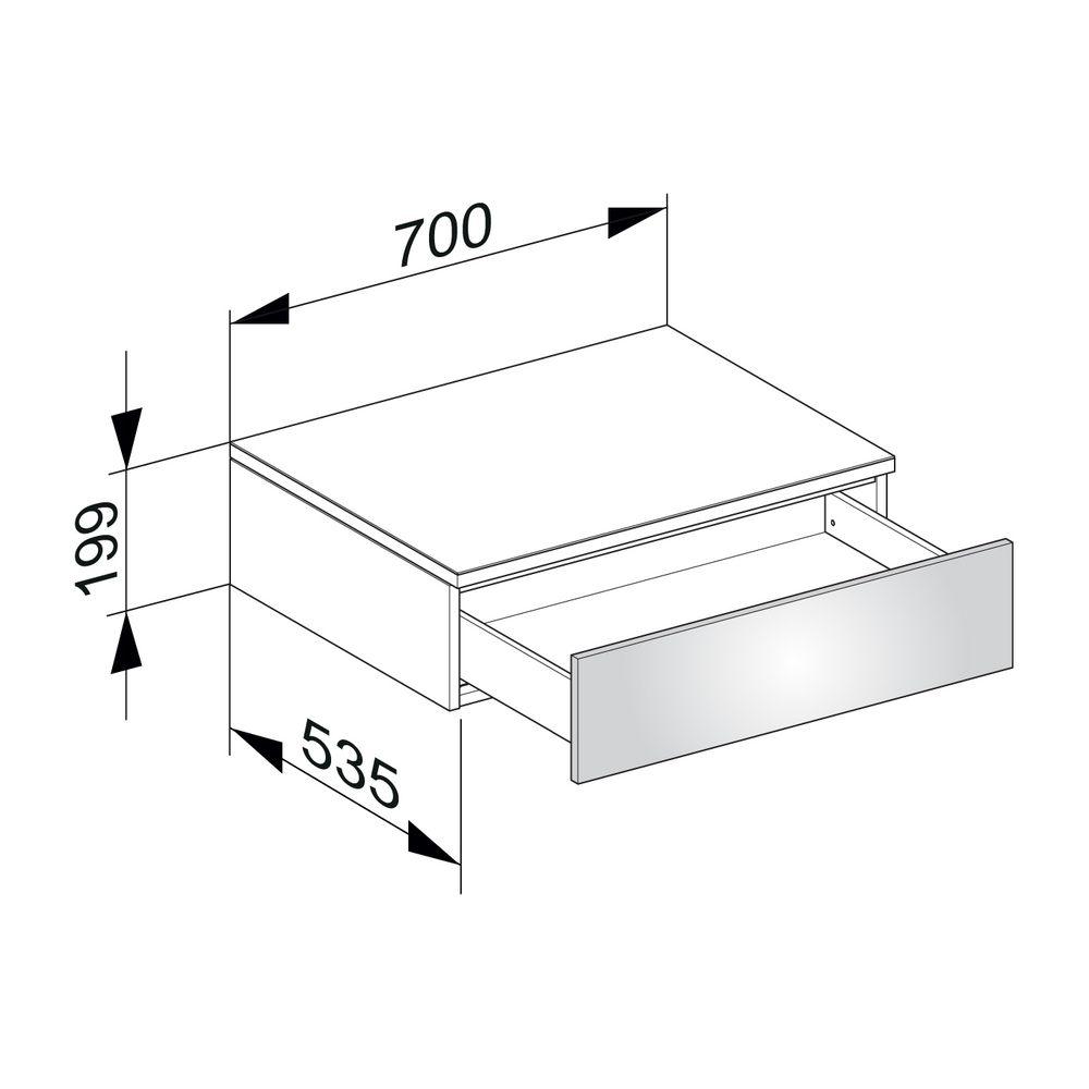 KEUCO Sideboard Edition 400 31740, 1 Auszug, weiß/weiß... KEUCO-31740380000 4017214521968 (Abb. 2)