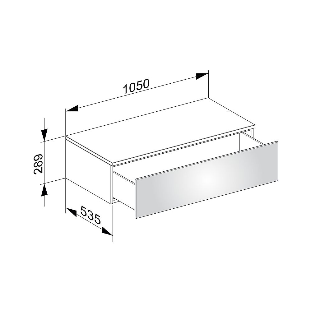 KEUCO Sideboard Edition 400 31751, 1 Auszug, weiß/Glas trüffel klar... KEUCO-31751720000 4017214523795 (Abb. 2)