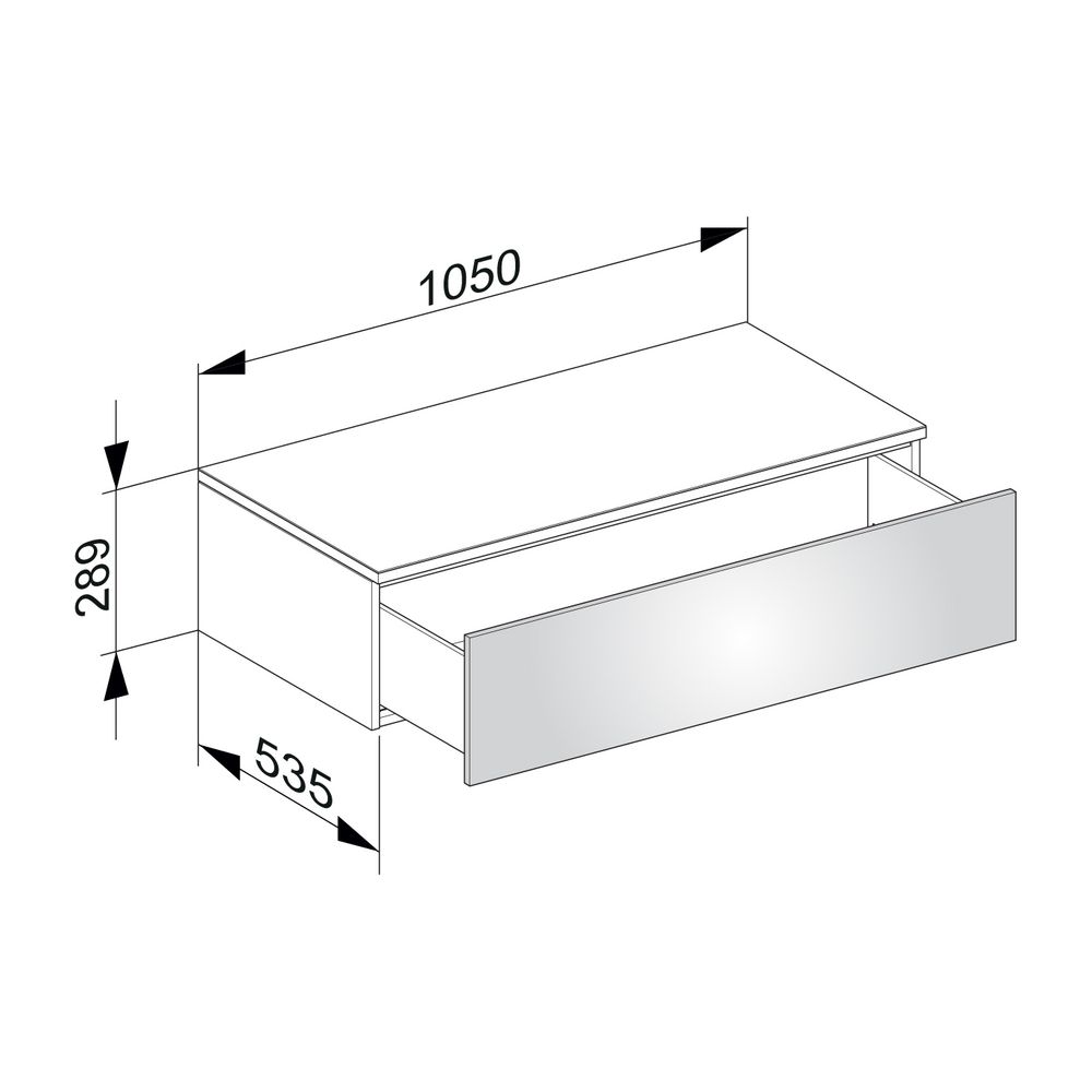 KEUCO Sideboard Edition 400 31751, 1 Auszug, weiß/Glas weiß klar... KEUCO-31751300000 4017214523733 (Abb. 2)