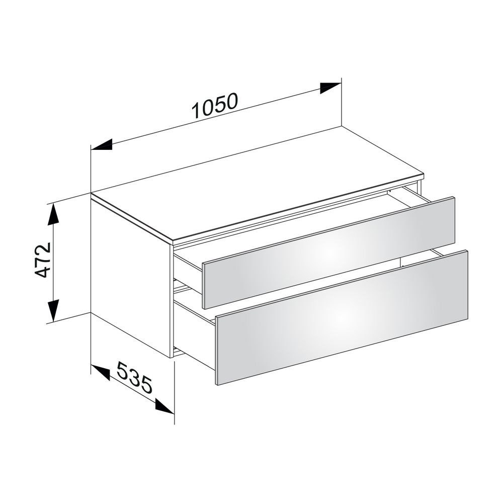 KEUCO Sideboard Edition 400 31753, 2 Auszüge, weiß/weiß... KEUCO-31753380000 4017214524297 (Abb. 2)