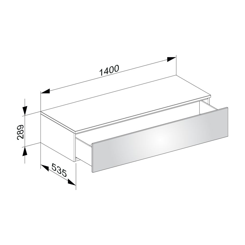 KEUCO Sideboard Edition 400 31761, 1 Auszug, weiß/Glas weiß klar... KEUCO-31761300000 4017214525225 (Abb. 2)