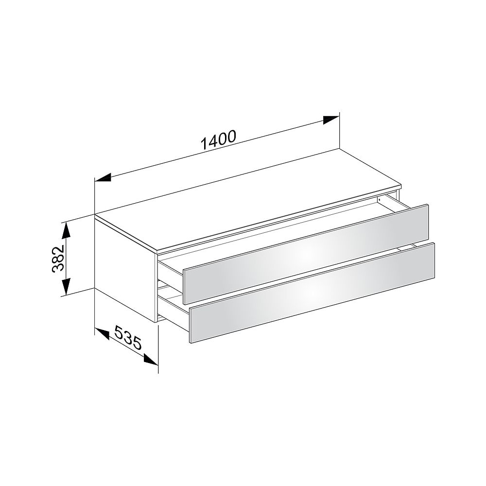KEUCO Sideboard Edition 400 31762, 2 Auszüge, weiß/weiß... KEUCO-31762380000 4017214525393 (Abb. 2)