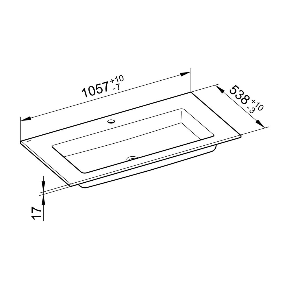 KEUCO Keramik-Waschtisch Royal 60 32150, für 1-Loch Armaturen, weiß... KEUCO-32150311001 4017214438600 (Abb. 2)