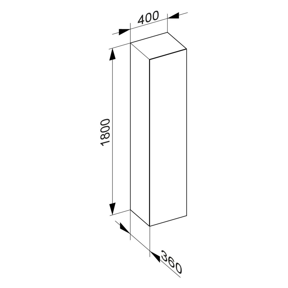 Keuco Edition 11 Art Hochschrank 1-türig, 400x1800x360mm, Anschlag links, Blue Satin... KEUCO-32551530400 4017214174584 (Abb. 2)