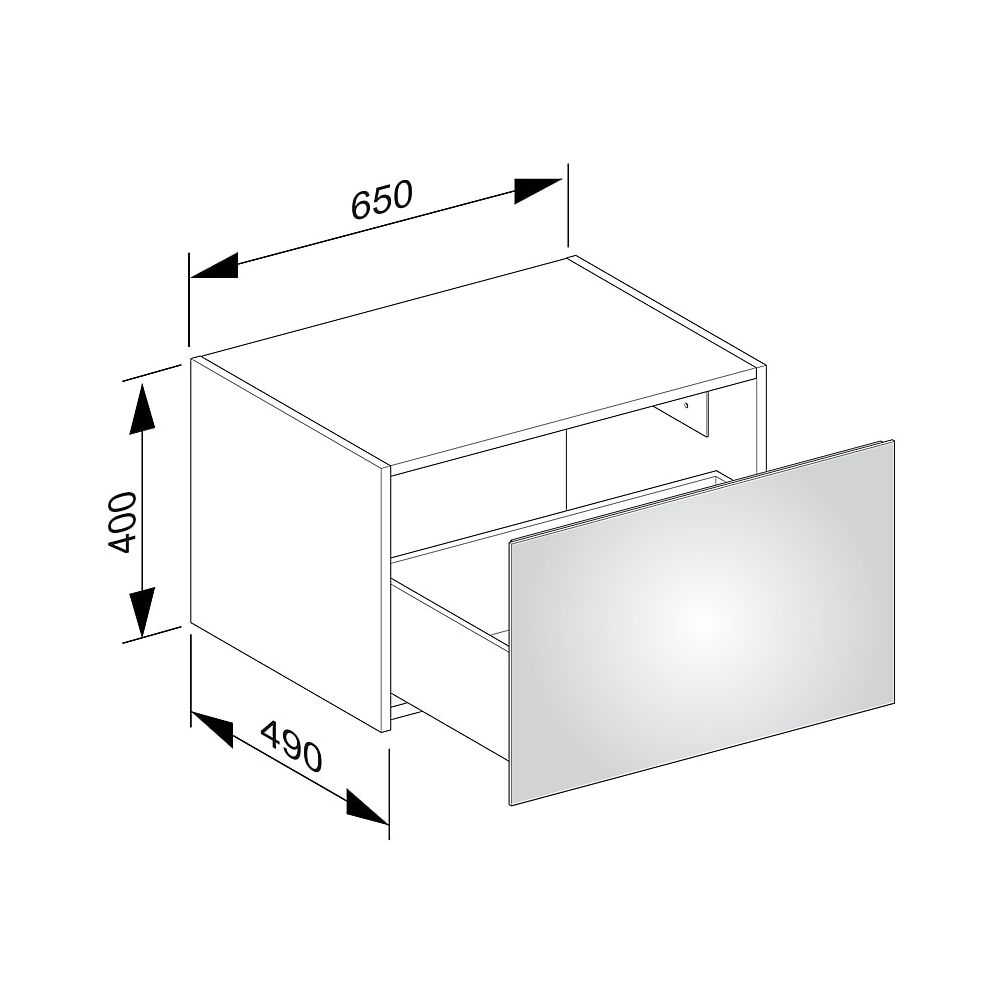 KEUCO Sideboard X-Line 33125, weiß/Glas weiß, 650x400x490mm... KEUCO-33125300000 4017214609307 (Abb. 2)