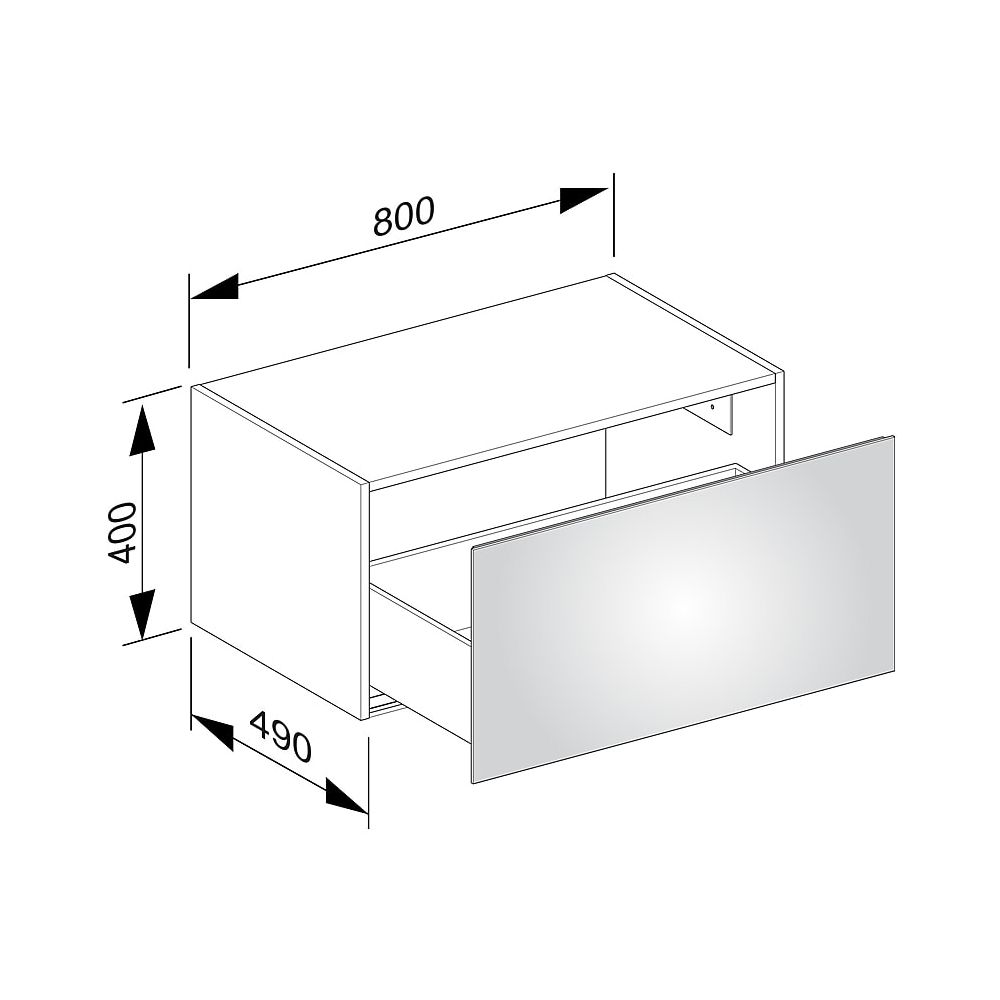 KEUCO Sideboard X-Line 33126, weiß/Glas weiß, 800x400x490mm... KEUCO-33126300000 4017214609352 (Abb. 2)