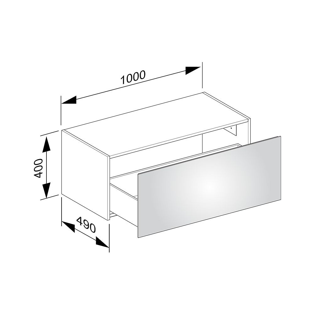 KEUCO Sideboard X-Line 33127, inox/Glas inox, 1000x400x490mm... KEUCO-33127290000 4017214609437 (Abb. 2)