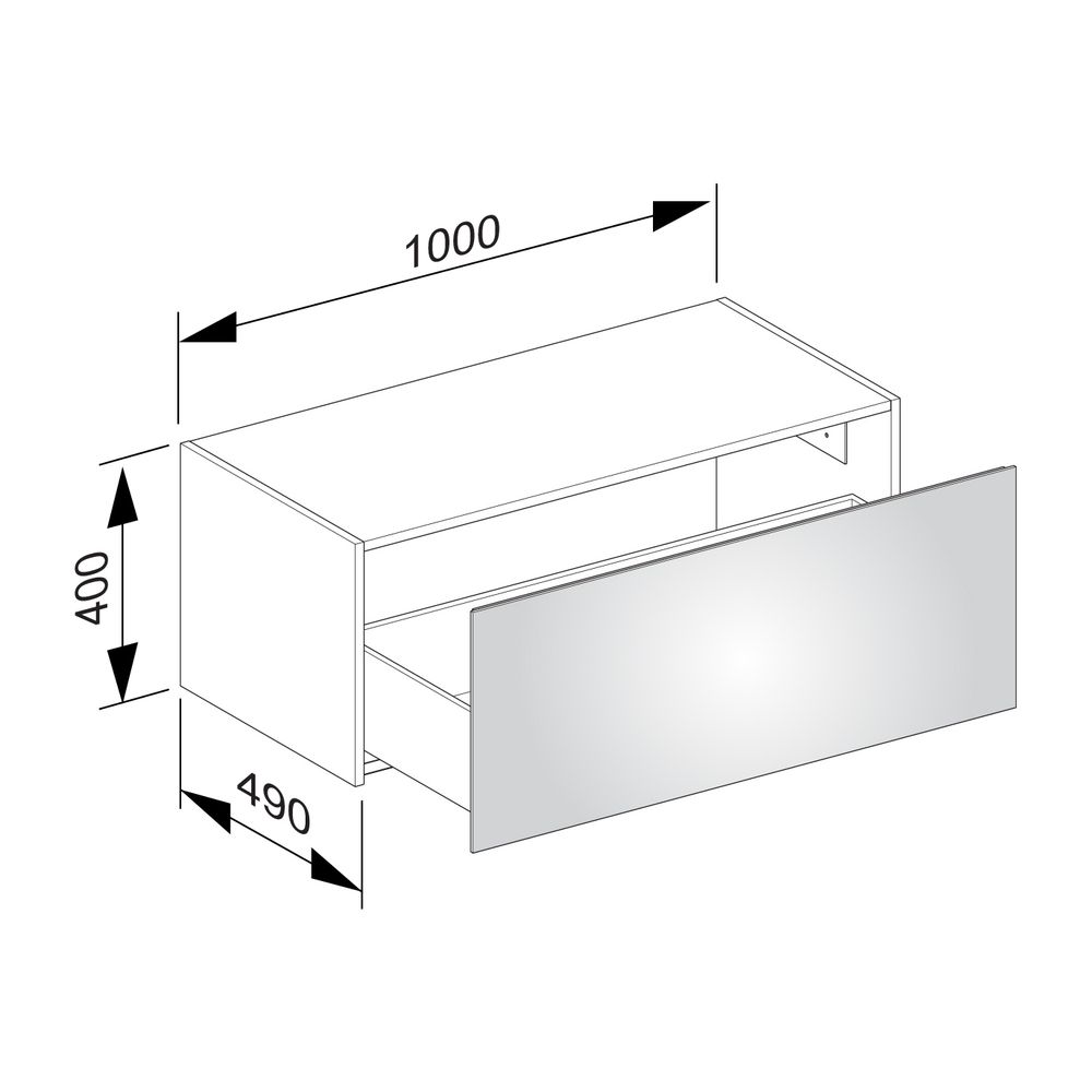 KEUCO Sideboard X-Line 33127, weiß/Glas weiß, 1000x400x490mm... KEUCO-33127300000 4017214609406 (Abb. 2)