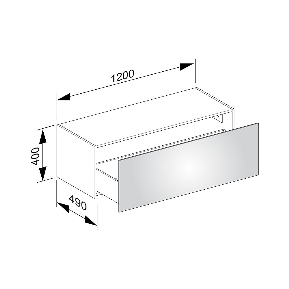 KEUCO Sideboard X-Line 33128, weiß/Glas weiß, 1200x400x490mm... KEUCO-33128300000 4017214609451 (Abb. 2)