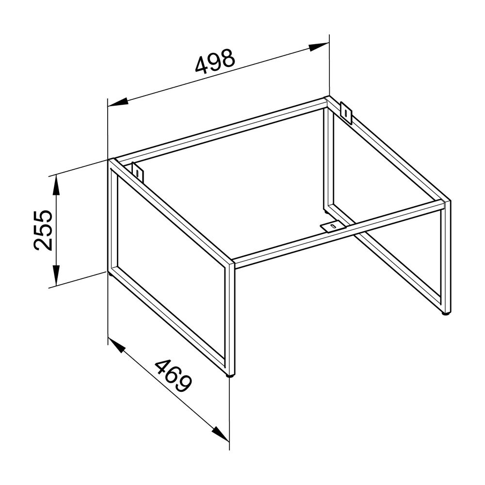 KEUCO Bodengestell X-Line 33198, cashmere, 500x255x470mm... KEUCO-33198180001 4017214609710 (Abb. 3)