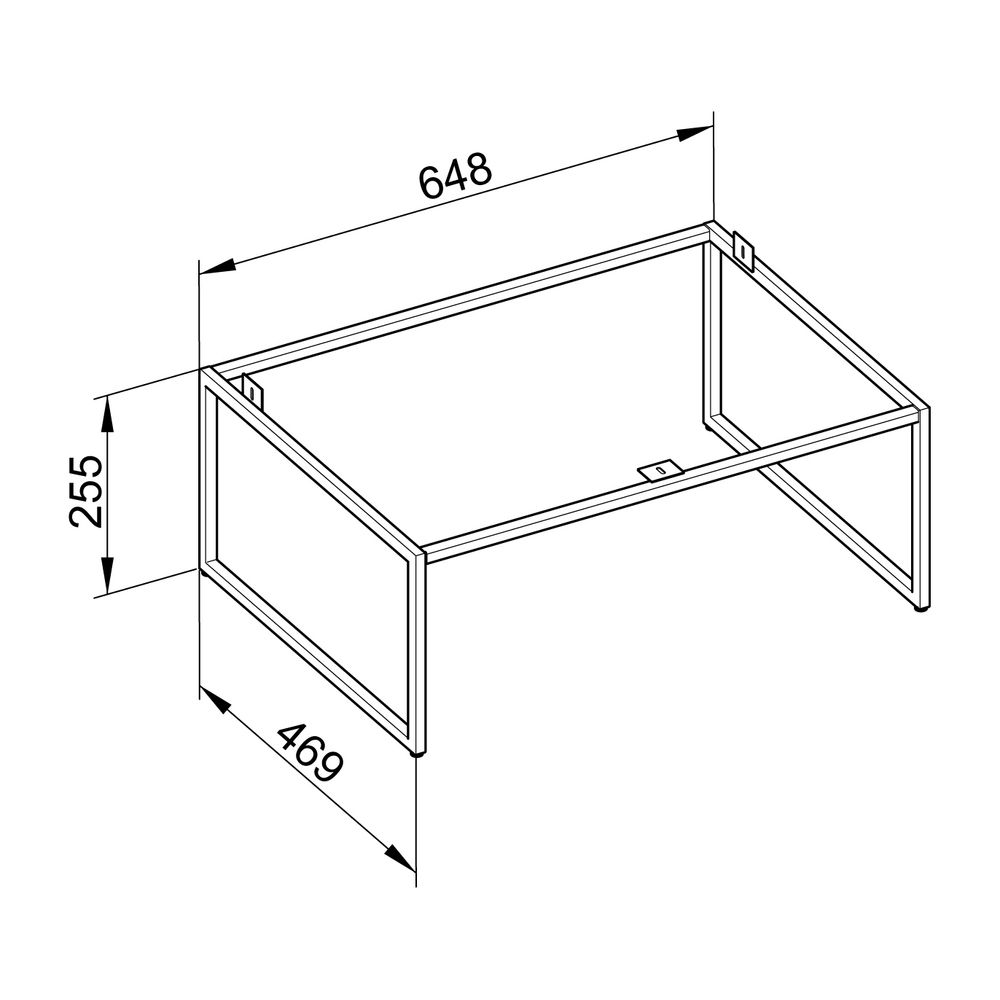 KEUCO Bodengestell X-Line 33198, anthrazit, 650x255x470mm... KEUCO-33198110002 4017214609741 (Abb. 3)