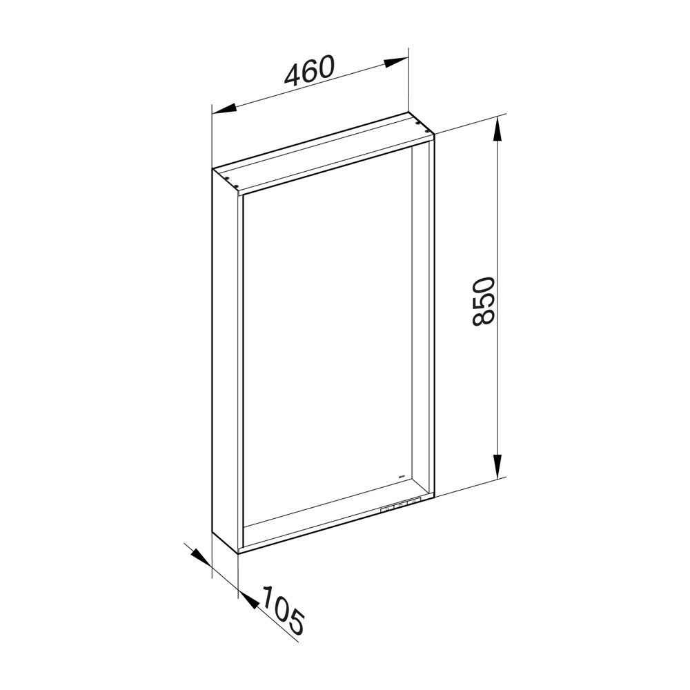 KEUCO Lichtspiegel X-Line 33296, 1 Lichtfarbe, cashmere, 460x850x105mm... KEUCO-33296181000 4017214673490 (Abb. 3)