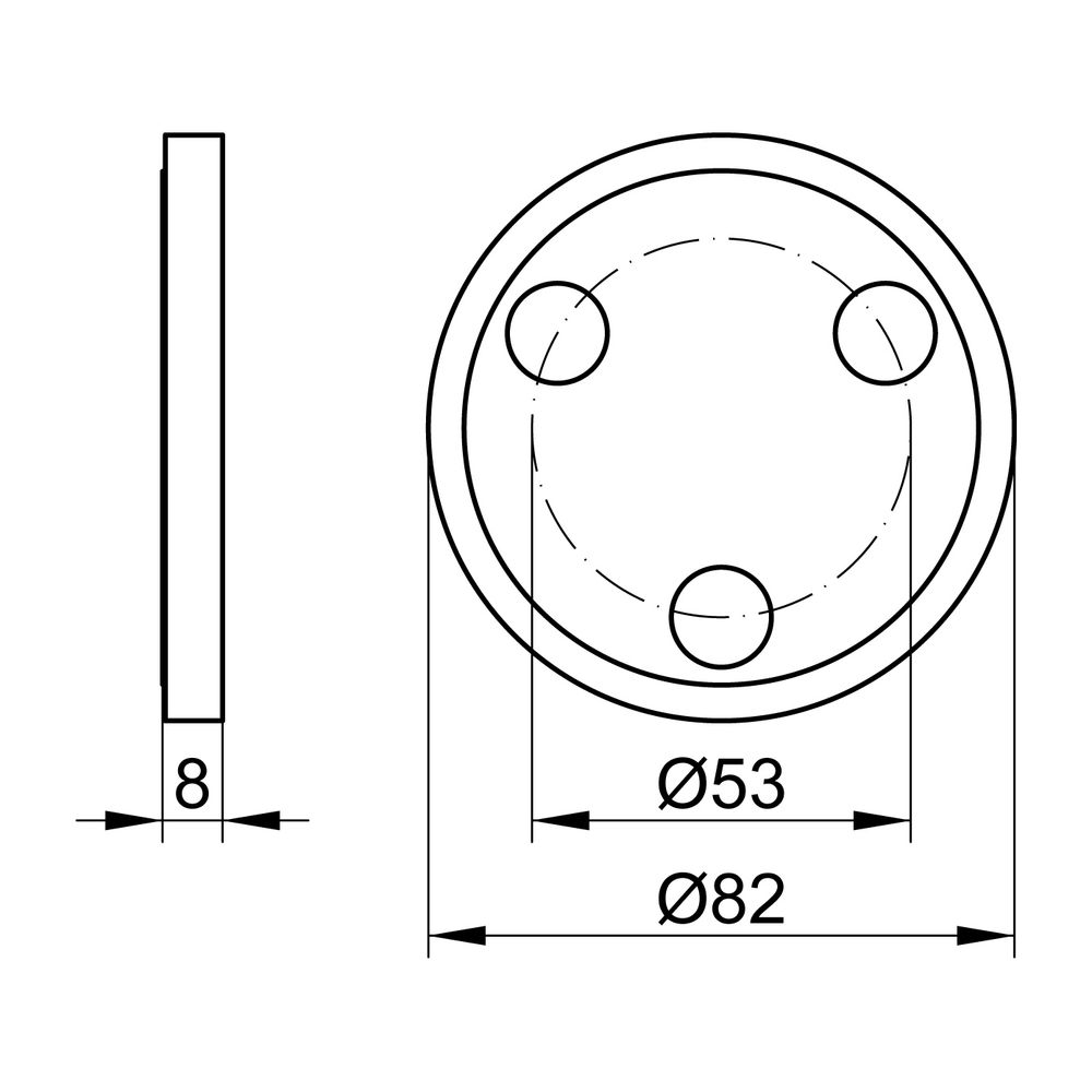 Keuco Plan Care Fliesenausgleichscheibe für Stangensystem, Verlängerung 8mm, Verchro... KEUCO-34912010001 4017214218950 (Abb. 2)