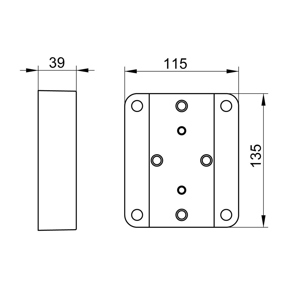Keuco Axess Adapterplatte für Stützklappgriff 35003, Verchromt, 35004010000... KEUCO-35004010000 4017214904303 (Abb. 2)