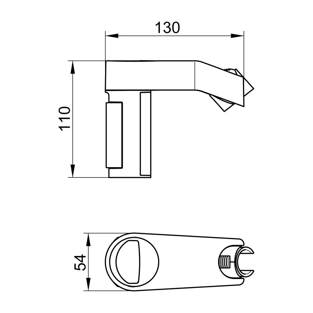 Keuco Axess Brausehalter für Schläuche mit konischer Mutter, höhenverstellbar, Verch... KEUCO-35010010100 4017214908455 (Abb. 2)