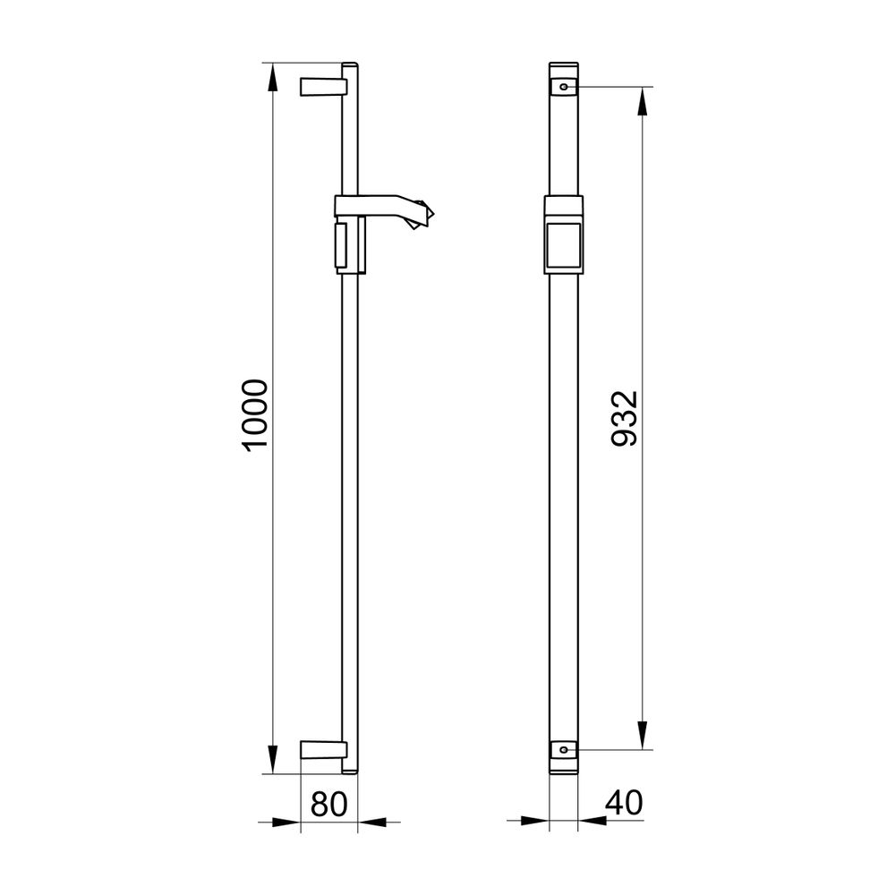 Keuco Axess Brausehalter für Schläuche mit konischer Mutter, höhenverstellbar, Schwa... KEUCO-35010370100 4017214908462 (Abb. 2)