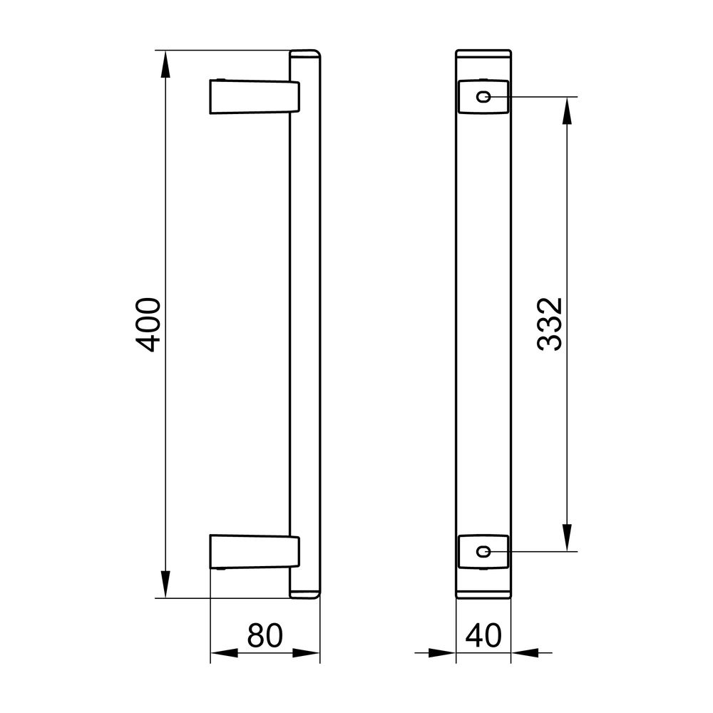 Keuco Axess Haltegriff 400mm, senkrechte Montage, mit Befestigungsset 1, Verchromt, ... KEUCO-35016010400 4017214967070 (Abb. 2)