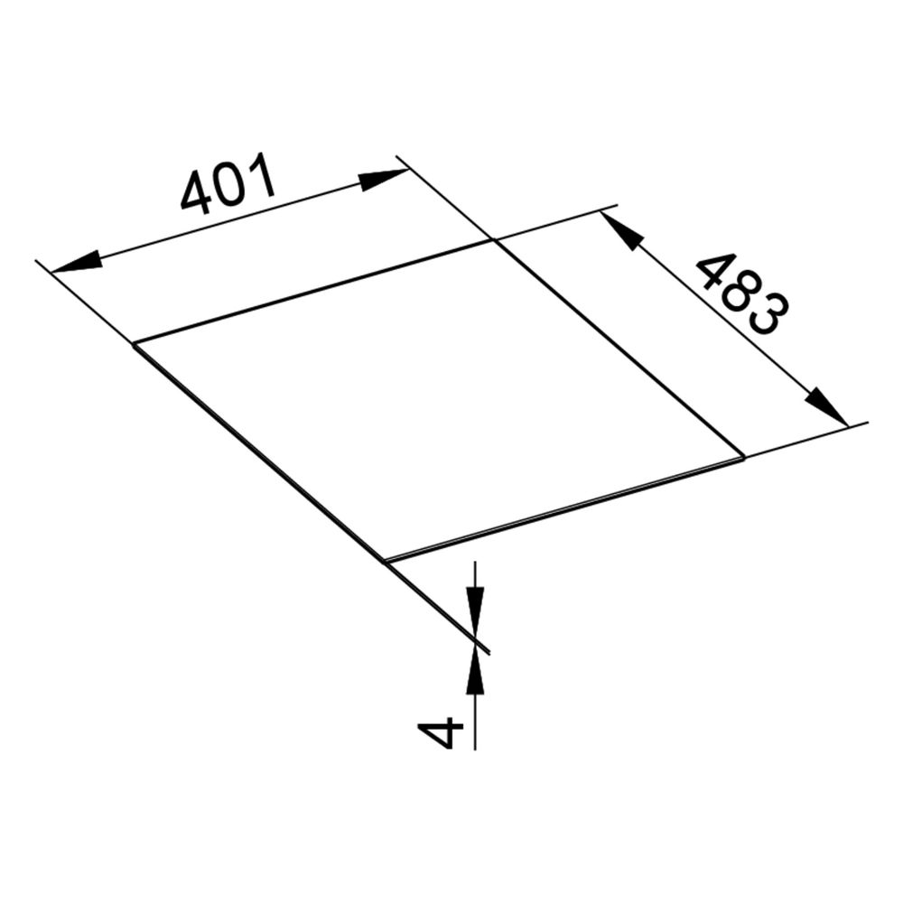 Keuco Abdeckplatte für Edition 11 Art, 400x4x483mm, Glas Smoke satiniert, 4903134040... KEUCO-49031340400 4017214231843 (Abb. 2)