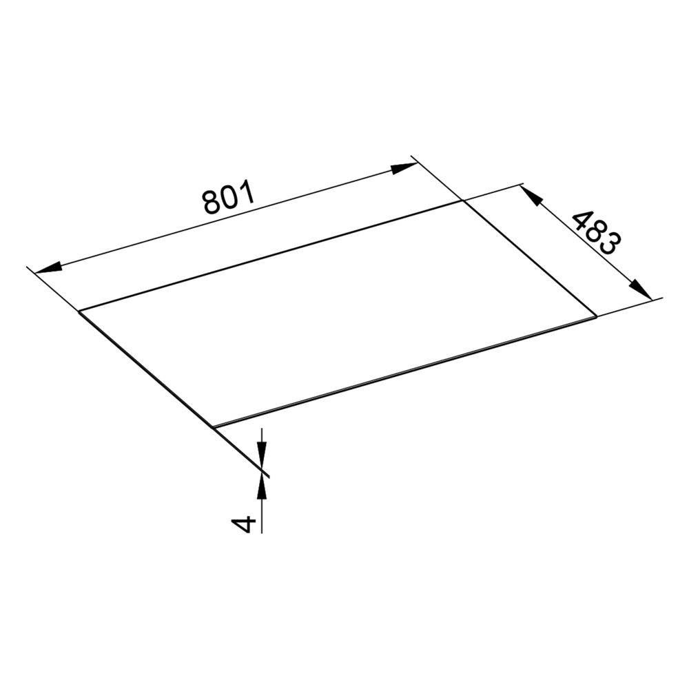 Keuco Abdeckplatte für Edition 11 Art, 800x4x483mm, Glas Smoke satiniert, 4903134080... KEUCO-49031340800 4017214231928 (Abb. 2)