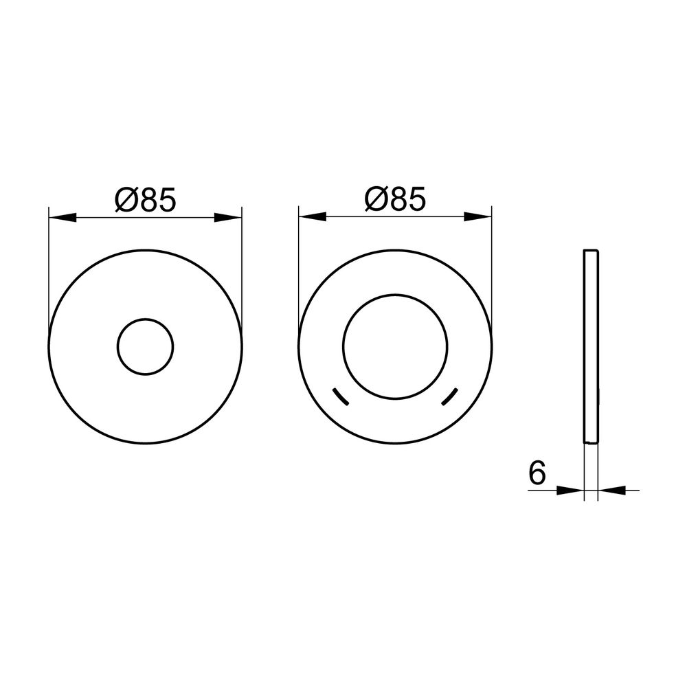 KEUCO Rosetten-Set 51516, verchromt, rund / 85 mm... KEUCO-51516010091 4017214512782 (Abb. 2)