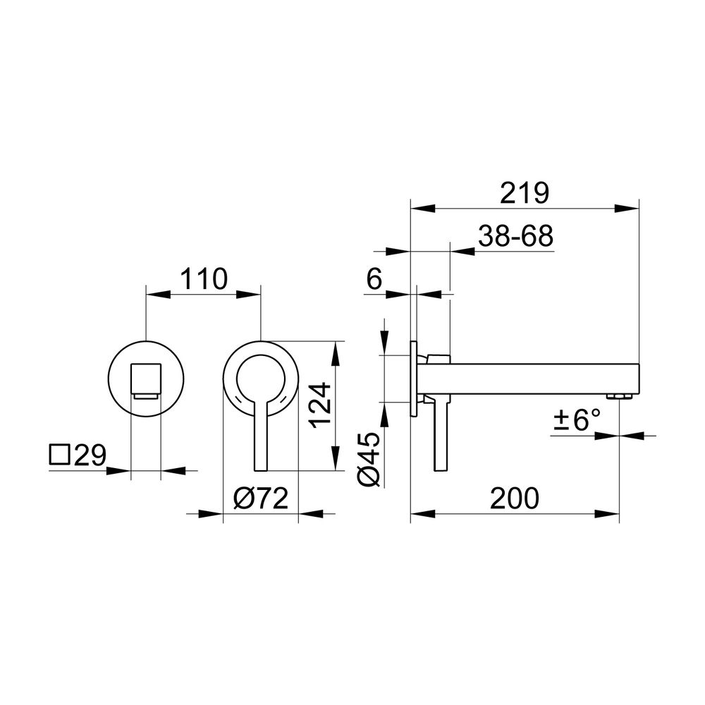 KEUCO Einhebel-Waschtisch-Mischer UP Edition 90 59016, für Wandmontage, verchromt, 2... KEUCO-59016010200 4017214675715 (Abb. 2)