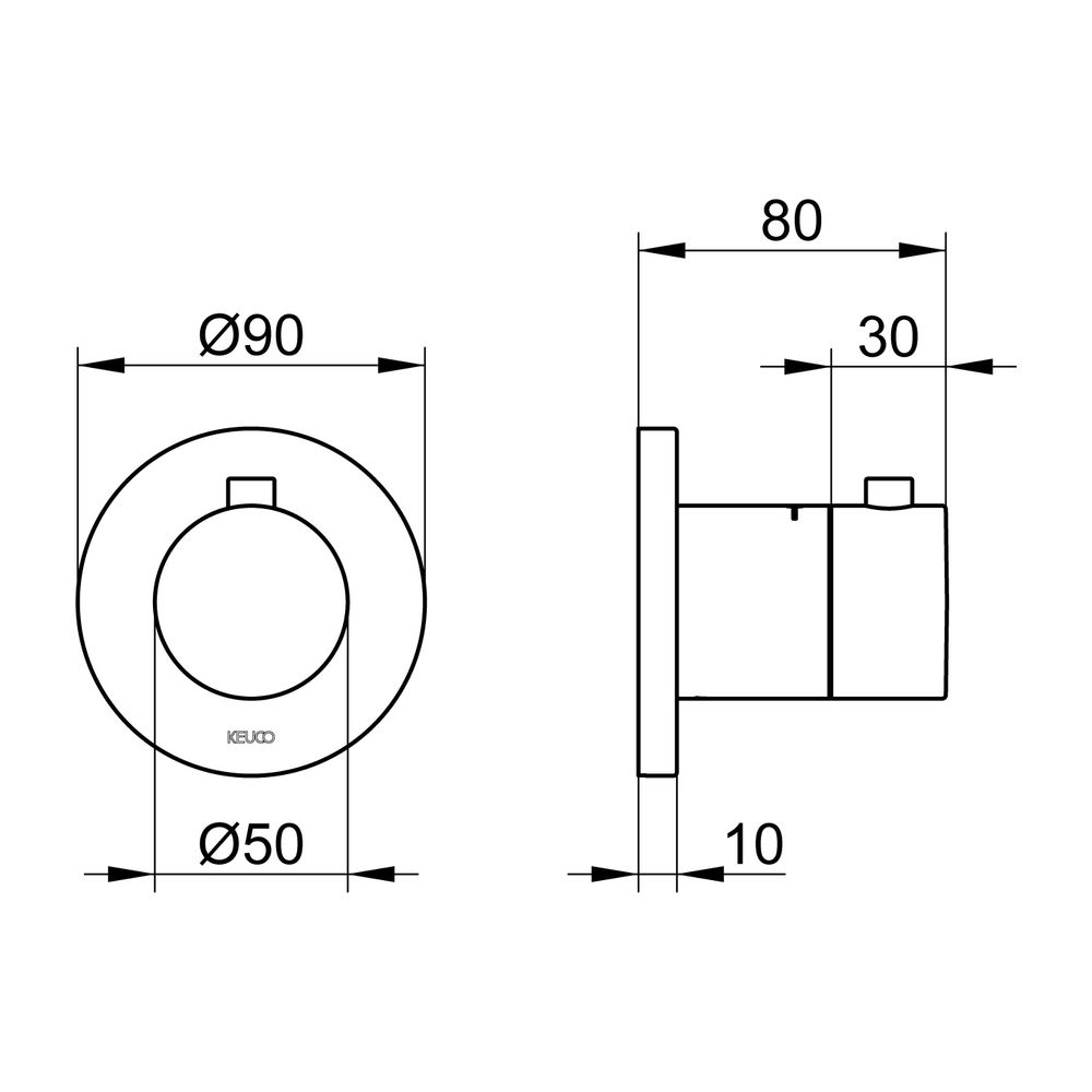 KEUCO THM IXMO 59553, rund, verchromt... KEUCO-59553010001 4017214506217 (Abb. 2)