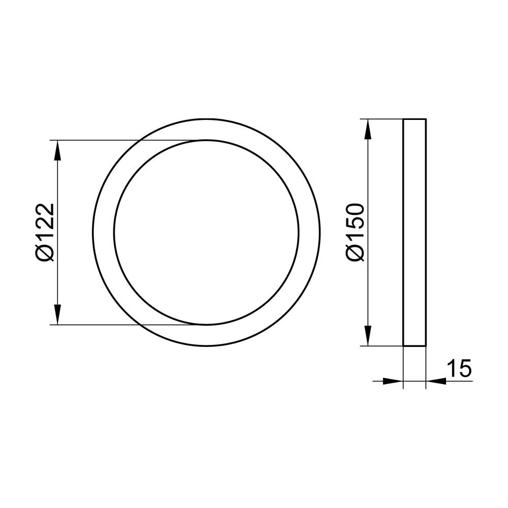 KEUCO Verl.-Rosette Armaturenzubehör59970, für Flexx Boxx, 150/15 mm rund, verchromt... KEUCO-59970010181 4017214440290 (Abb. 2)