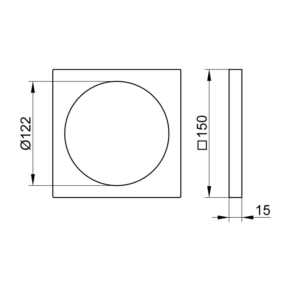KEUCO Verl.-Rosette Armaturenzubehör59970, für Flexx Boxx, 150/15 mm eckig, verchrom... KEUCO-59970010182 4017214440306 (Abb. 2)
