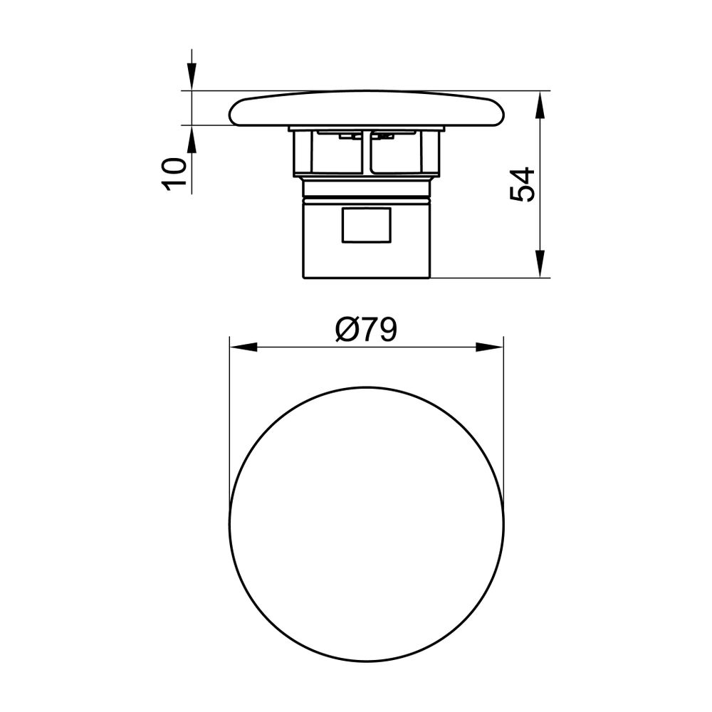 Keuco Keramik-Ventilabdeckung für Ab- und Überlaufgarnitur Clou, D 80mm, Weiß, 59990... KEUCO-59990310000 4017214500024 (Abb. 2)
