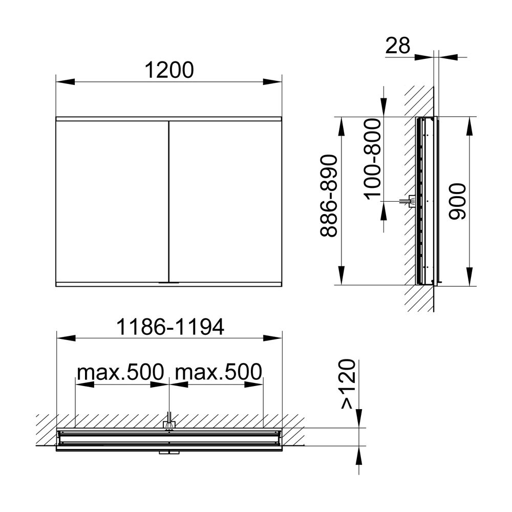 KEUCO Royal Modular 2.0 Spiegelschrank, DALI 80022, Wandeinbau 1 Steckdose USB 1... KEUCO-800220121000300 4017214728886 (Abb. 2)