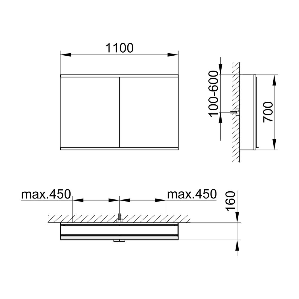 KEUCO Royal Modular 2.0 Spiegelschrank, beleuchtet, 80021, Wandvorbau 1 Steckdos... KEUCO-800211110100300 4017214732456 (Abb. 2)