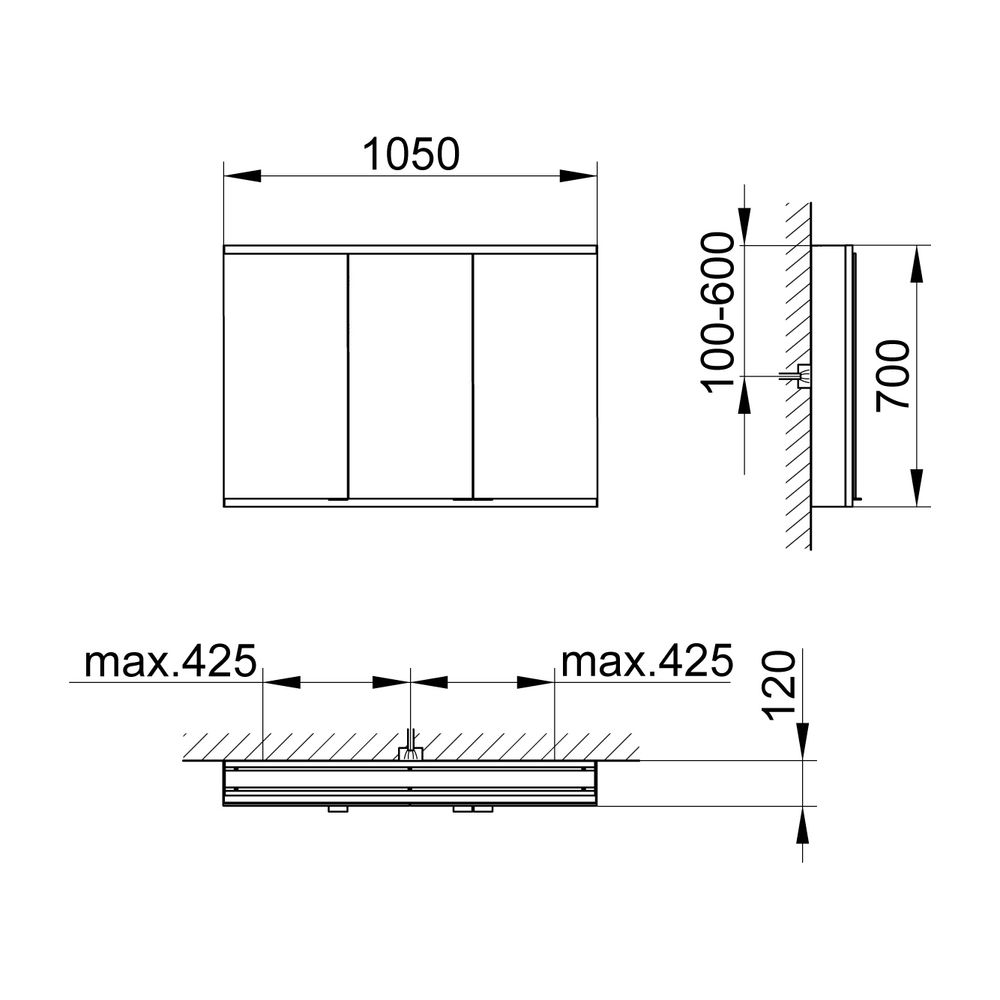 KEUCO Royal Modular 2.0 Spiegelschrank, unbeleuchtet 80030, Wandvorbau 1 Steckdo... KEUCO-800301000000300 4017214880157 (Abb. 2)