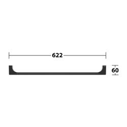 Keuco Edition 11 Badetuchhalter, 600mm, mit Befestigungsset, Schwarz-matt, 111013706... KEUCO-11101370600 4017214941339 (Abb. 1)