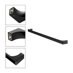 Keuco Edition 11 Badetuchhalter, 800mm, mit Befestigungsset, Schwarz-matt, 111013708... KEUCO-11101370800 4017214941346 (Abb. 1)