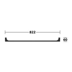 Keuco Edition 11 Badetuchhalter, 800mm, mit Befestigungsset, Schwarz-matt, 111013708... KEUCO-11101370800 4017214941346 (Abb. 1)