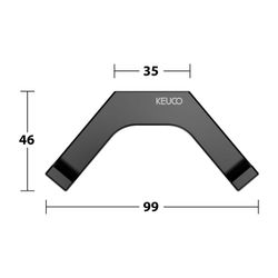 Keuco Edition 11 Handtuchhaken doppelt, mit Befestigungsset, Schwarz matt, 111153700... KEUCO-11115370000 4017214941377 (Abb. 1)