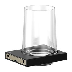 Keuco Edition 11 Glashalter, Echtkristall-Glas, mit Befestigungsset, Schwarz-matt, 1... KEUCO-11150379000 4017214941414 (Abb. 1)