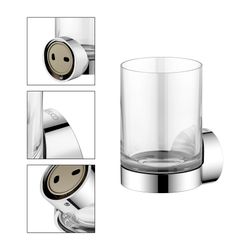 Keuco Collection Reva Glashalter, Echtkristall-Glas, Verchromt, 12850019000... KEUCO-12850019000 4017214966738 (Abb. 1)