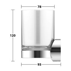 Keuco Collection Reva Glashalter, Echtkristall-Glas, Verchromt, 12850019000... KEUCO-12850019000 4017214966738 (Abb. 1)