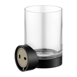 Keuco Collection Reva Glashalter, Echtkristall-Glas, Schwarz-matt, 12850379000... KEUCO-12850379000 4017214966745 (Abb. 1)