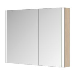 Keuco Somaris Spiegelschrank Wandvorbau 2-türig asymmetrisch, mit 1 Steckdose, 1000x... KEUCO-14503852200 4017214974436 (Abb. 1)