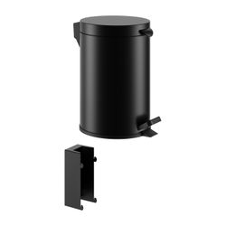 Keuco Plan Hygieneabfallsammler wandhängend mit Deckel und Fußpedal, 3L, Schwarz-mat... KEUCO-14977370000 4017214943425 (Abb. 1)