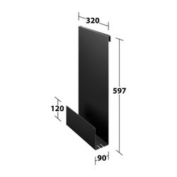 KEUCO Duschablage 24951, einhängbar, 320x600x90 mm, schwarzgrau... KEUCO-24951370000 4017214676507 (Abb. 1)