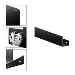 KEUCO Duschablage 24953 auf Maß, 400-600 x 120 x 90 mm, schwarzgrau... KEUCO-24953370100 4017214676545 (Abb. 1)