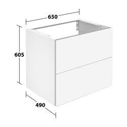 Keuco X-Line Waschtischunterbau, 650x605x490mm, 2 Frontauszüge, Wandmontage oder bod... KEUCO-33153300000 4017214923328 (Abb. 1)