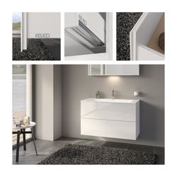 Keuco X-Line Waschtischunterschrank, 1000x605x490mm, 2 Frontauszüge, Wandmontage ode... KEUCO-33173300000 4017214923427 (Abb. 1)