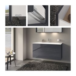 Keuco X-Line Waschtischunterbau, 1200x605x490mm, 2 Frontauszüge, Wandmontage oder bo... KEUCO-33183110000 4017214923434 (Abb. 1)