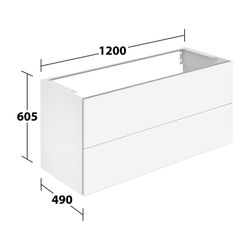 Keuco X-Line Waschtischunterschrank, 1200x605x490mm, 2 Frontauszüge, Wandmontage ode... KEUCO-33183300000 4017214923472 (Abb. 1)