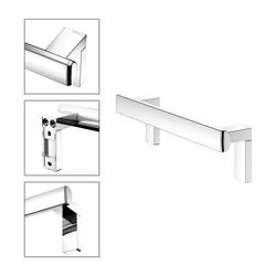 Keuco Axess Haltegriff 400mm, waagerechte Montage, mit 2x Befestigungsset 1, Verchro... KEUCO-35001010400 4017214902095 (Abb. 1)